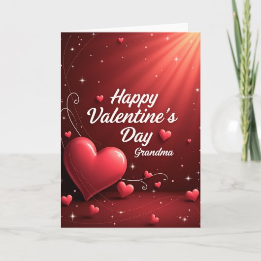 Fijne Valentijnsdag Oma Kaart (Voorkant)