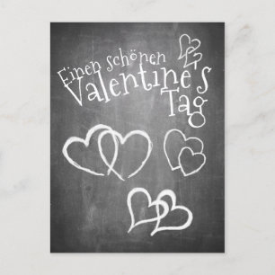 Fijne Valentijnsdag op een krijtbord Feestdagenkaart