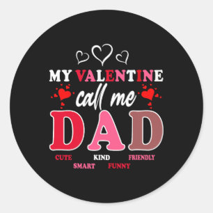 Fijne Valentijnsdag Papa Mijn Valentijn Bel Me Pa Ronde Sticker