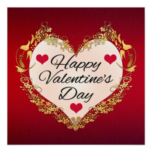 Fijne valentijnsdag! perfect poster (Voorkant)