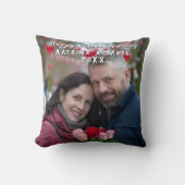 Fijne Valentijnsdag Persoonlijke Foto & Namen Kussen (Voorkant)