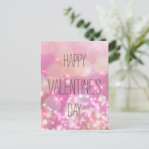 Fijne Valentijnsdag - Pink Sparkles Briefkaart