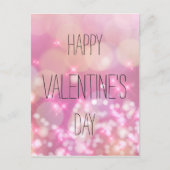 Fijne Valentijnsdag - Pink Sparkles Briefkaart (Voorkant)