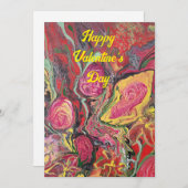 Fijne Valentijnsdag Platte Kerstkaart (Voorkant / Achterkant)