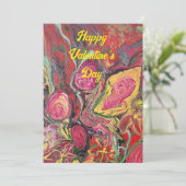 Fijne Valentijnsdag Platte Kerstkaart (Staand voorkant)