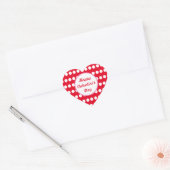 Fijne Valentijnsdag Polka Dot Heart Stickers (Envelop)