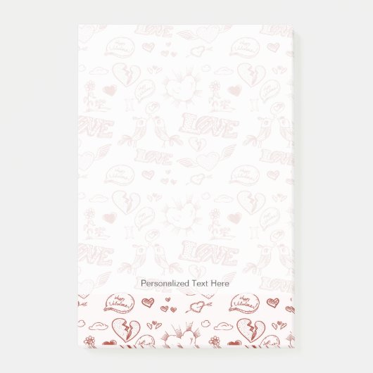 Fijne Valentijnsdag Post-it® Notes (Voorkant)