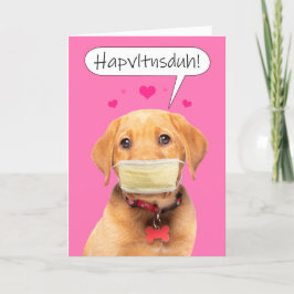 Fijne Valentijnsdag praat over puppy in het gezich Feestdagen Kaart