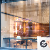 Fijne Valentijnsdag Ramensticker Raamsticker (Cafe Raam)
