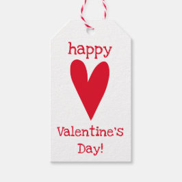 Fijne Valentijnsdag! Red Heart Cadeaulabel