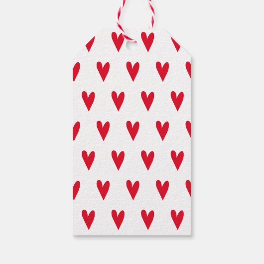 Fijne Valentijnsdag! Red Heart Cadeaulabel (Achterkant)