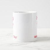 Fijne Valentijnsdag! Red Heart Grote Koffiekop (Voorkant)