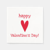 Fijne Valentijnsdag! Red Heart Servetten (Voorkant)