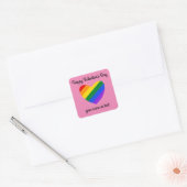 Fijne Valentijnsdag regenbooghartslag #1 Stickers (Envelop)