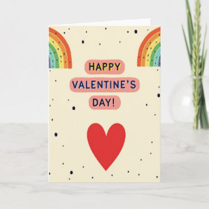 Fijne Valentijnsdag Regenboogkaart Kaart