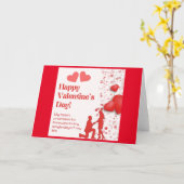 Fijne Valentijnsdag-Rode Hart Met Liefde Kaart (Gele Bloem)