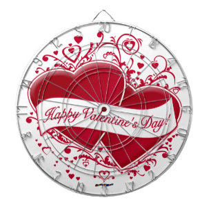 Fijne Valentijnsdag! Rode harten Dartbord