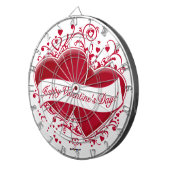 Fijne Valentijnsdag! Rode harten Dartbord (Voorkant Rechts)