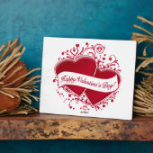 Fijne Valentijnsdag! Rode harten Fotoplaat (Zijkant)