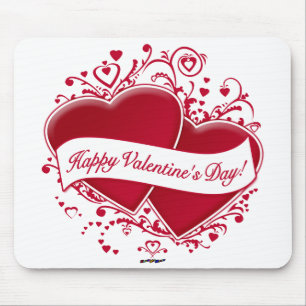 Fijne Valentijnsdag! Rode harten Muismat