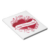 Fijne Valentijnsdag! Rode harten Notitieblok (Schuin)