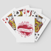 Fijne Valentijnsdag! Rode harten Speelkaarten (Achterkant)