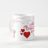 Fijne Valentijnsdag Romantische Hart Mok (Voorkant links)