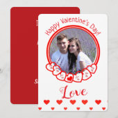 Fijne Valentijnsdag Romantische Rode Harten Foto  Feestdagenkaart (Voorkant / Achterkant)