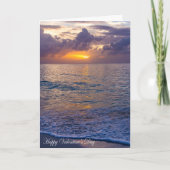 Fijne Valentijnsdag Romantische Zonsondergang Kaar Feestdagen Kaart (Voorkant)