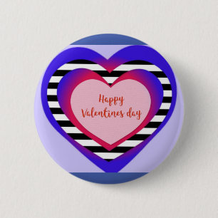 Fijne valentijnsdag ronde button 5,7 cm