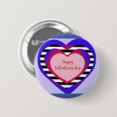 Fijne valentijnsdag ronde button 5,7 cm (Voorkant /achterkant)