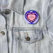 Fijne valentijnsdag ronde button 5,7 cm (In situ)