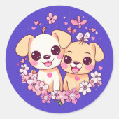 Fijne Valentijnsdag! Ronde Sticker (Voorkant)