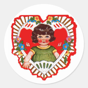Fijne Valentijnsdag. Ronde Sticker