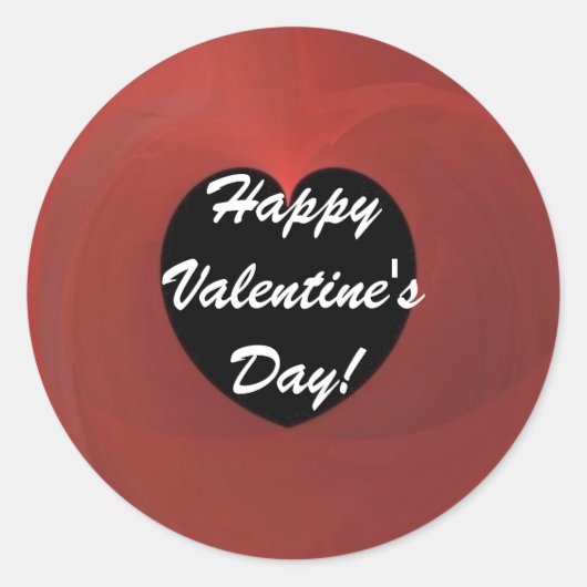 Fijne Valentijnsdag! Ronde Sticker (Voorkant)