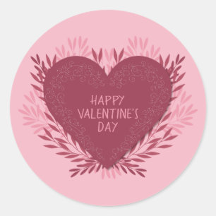 Fijne Valentijnsdag Ronde Sticker