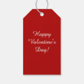 Fijne Valentijnsdag rood en wit Cadeaulabel (Achterkant)