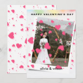 Fijne Valentijnsdag Rood Hart Patroon Feestdagenkaart (Voorkant / Achterkant)