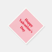 Fijne Valentijnsdag, rood roze partijpapier Servet (Hoek)