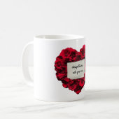 Fijne Valentijnsdag Roos Koffiemok (Voorkant links)