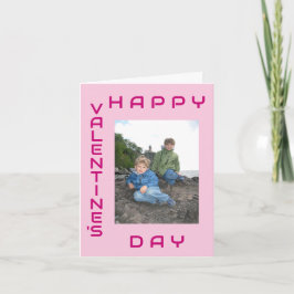 Fijne Valentijnsdag Roze Editable Holiday Foto Kaart