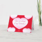 Fijne Valentijnsdag roze hartkaart Kaart (Achterkant)