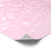 Fijne Valentijnsdag roze hyacinth Heart Poster (Hoek)