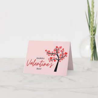 Fijne Valentijnsdag Roze & Rode Harten Feestdagen Kaart