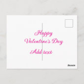 Fijne Valentijnsdag roze tekst naam bericht Briefkaart (Achterkant)