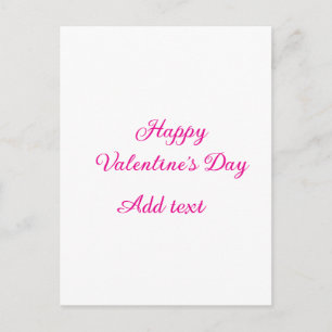 Fijne Valentijnsdag roze tekst naam bericht Briefkaart