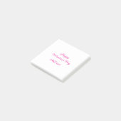 Fijne Valentijnsdag roze tekst naam bericht Post-it® Notes (Schuin)
