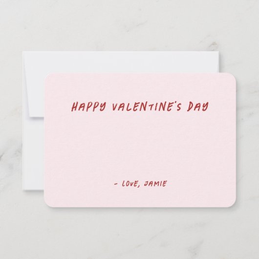 Fijne Valentijnsdag Rozen Mason Jar Notitiekaartje (Achterkant)