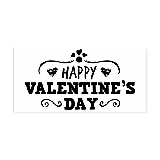 Fijne Valentijnsdag Rubberstempel (Afrduk)