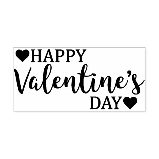 Fijne Valentijnsdag Rubberstempel (Afrduk)